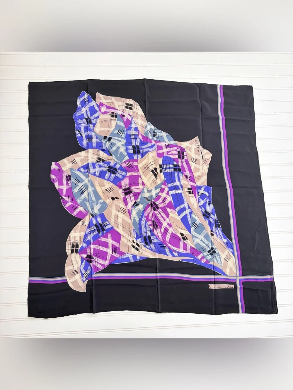 Vintage Christian Dior Geometric Scarf